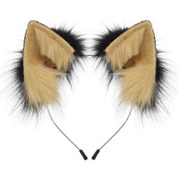 Handmade Faux Fur Animal Ears Headband Furry Cat Fox Ear Hairhoop Headwear Costume Accessory for Cosplay Masquerade Quick Pick Grocers