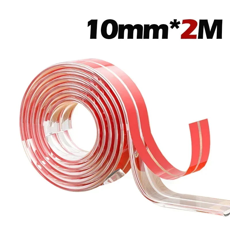 Transparent PVC Baby Protection Strip with Double-Sided Tape Anti-Bumb Kid Safety Table Edge Furniture Guard Corner L Protectors Purest Peak