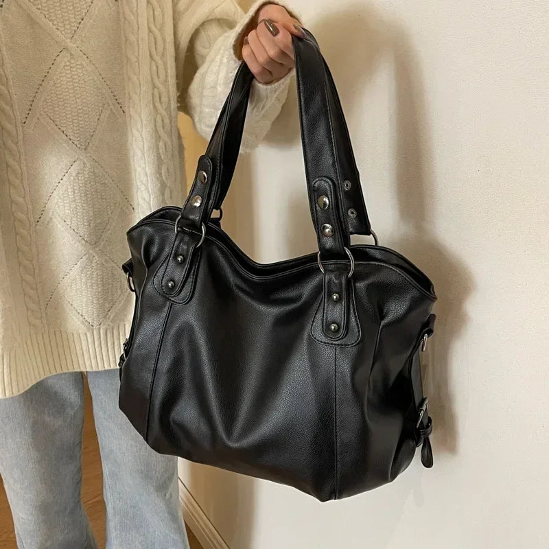 Soft Interior Compartment Shoulder Bags 2026 High Quality Contrasting Colors Bags for Women Fashion Zipper Pu Women's Handbags Quick Pick Grocers