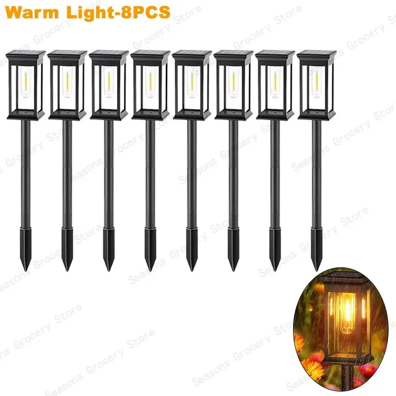 Waterproof LED Solar Lights for Garden Yard Driveway - Automatic Pathway Lighting Outdoor Landscape Lighting Auto On/Off at Dusk Quick Pick Grocers
