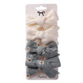 4Pcs/Set Baby Bows Hair Clips Muslin Girls Hairpins Hairclip For Kids Cotton Linen Barrette Flower Print Side Pin  Accessories Purest Peak