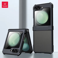 Xundd For Samsung Galaxy Z Flip 7 5 Z Flip 6 7 5G Case Airbag Shockproof Acrylic+TPU+Glass Back Cover For Flip5 z플립 5 7 케이스 Quick Pick Grocers