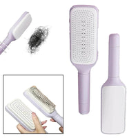 Automatic Cleaning Rotating Lifting Comb Self Cleaning Hairbrush Rotating Retractable Anti Static Massage Comb Scalp Hair Comb Quick Pick Grocers