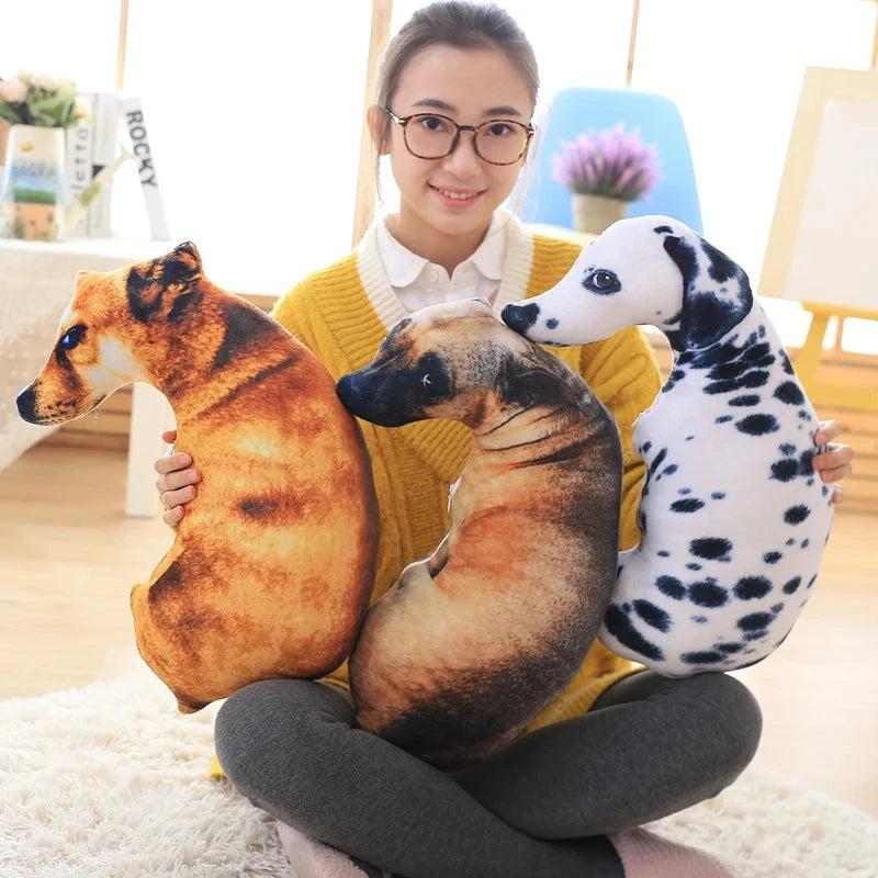 50cm 3D Dog Simulation Plush Toys Soft Pillow Lifelike Plushies Stuffed Animal Cushion Pillow for Kids Home Decor Birthday Gifts Econic Blanks