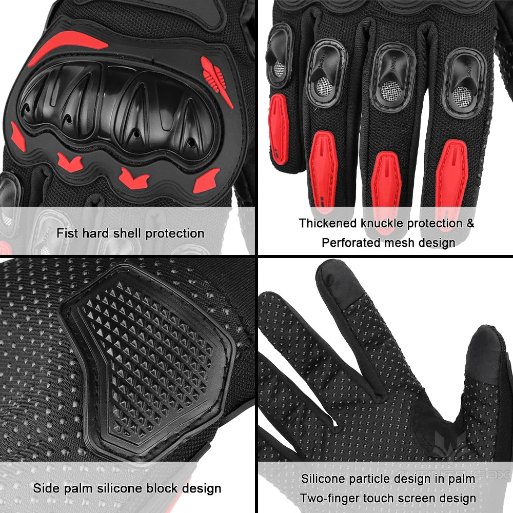 Summer Motorcycle Gloves Men Women Full Finger Touch Screen Motocross Racing Gloves Motorbike Bicycle Cycling Glove M-XXL Quick Pick Grocers