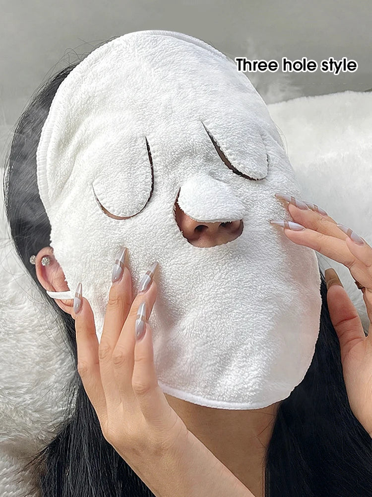 Hot compress towel hanging ear soft skin-friendly steam heating cold hot compress face towel wet compress irrigation face towel Quick Pick Grocers