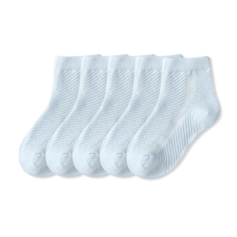 5 Pairs/Lot Children Socks Boy Girl Cotton Fashion Breathable Mesh Socks Spring Summer High Quality 1-12Years Kids Birthday Gift Quick Pick Grocers