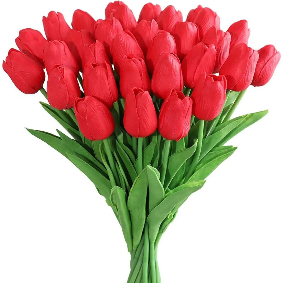 10Pcs Artificial Flower Realistic Touch Tulip Scrapbooking Vase Home Decor Wedding Garden Arch Garland  Mother's Day Bouquet diy Quick Pick Grocers