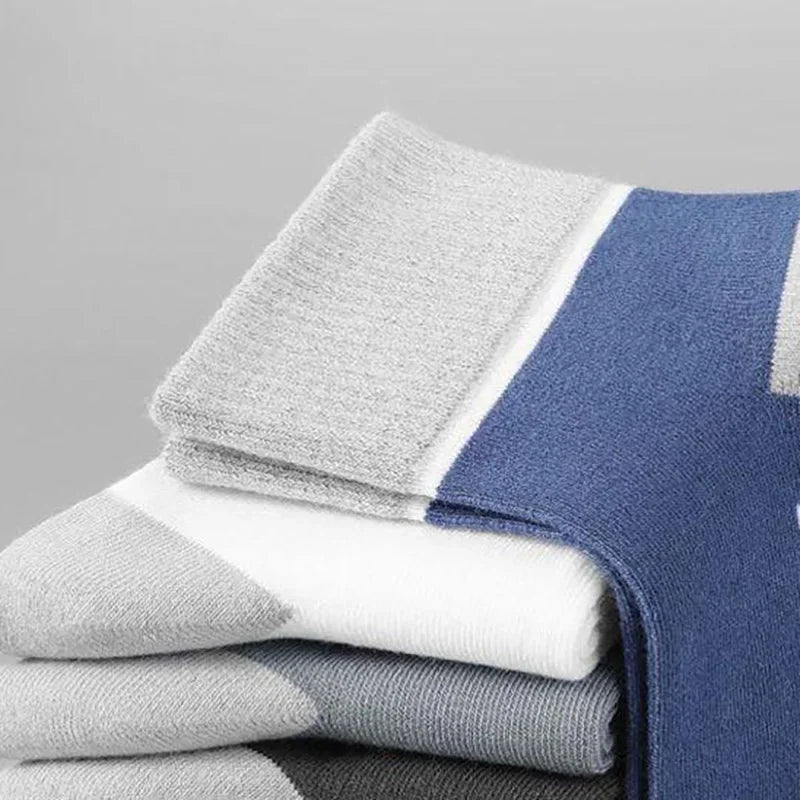 Men's Pure Cotton Socks Spring Striped Casual Socks Men's Anti-odor Antibacterial Business Socks High Quality Sports Sock Meias Quick Pick Grocers