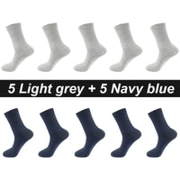 10Pairs/Lot Men Combed Cotton Socks Black Casual Business Breathable High Quality Man Sock New For Male Plus Size EU38-48 Quick Pick Grocers