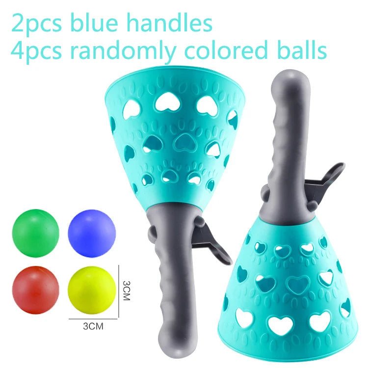 Children Sports Toys Toss & Catch Ball Sticky Balls Summer Outdoor Beach Toy Multiplayer Game Parent-child Interaction Gifts TMZ Quick Pick Grocers