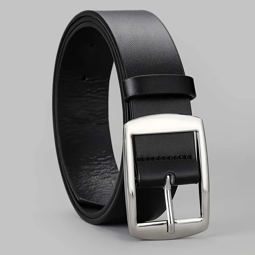 New Luxury Belt for Men PU Leather Belt Metal Pin Buckle High Quality Famous Brand Designer Waist Strap Belt for Jeans Plus Size Quick Pick Grocers