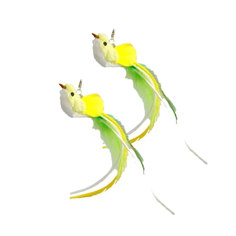Simulation Bird Cat Toys Funny Interactive Peacock with Bell Cat Stick Toy for Kitten Playing Teaser Wand Toys Pet Cats Supplies Quick Pick Grocers