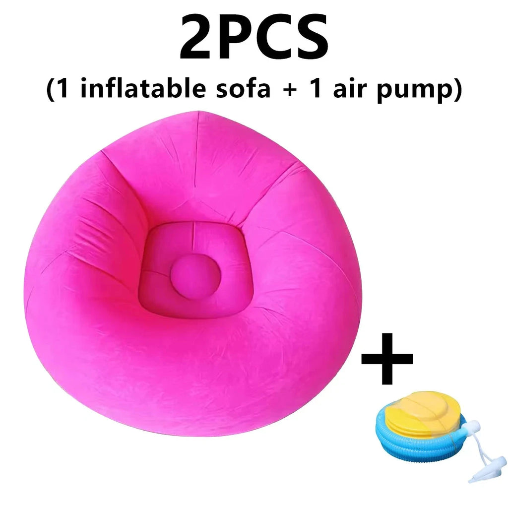 2pcs (1 sofa + 1 air pump) PVC inflatable sofa, suitable for camping, hiking and outdoor activities, Halloween/Christmas gifts Econic Blanks