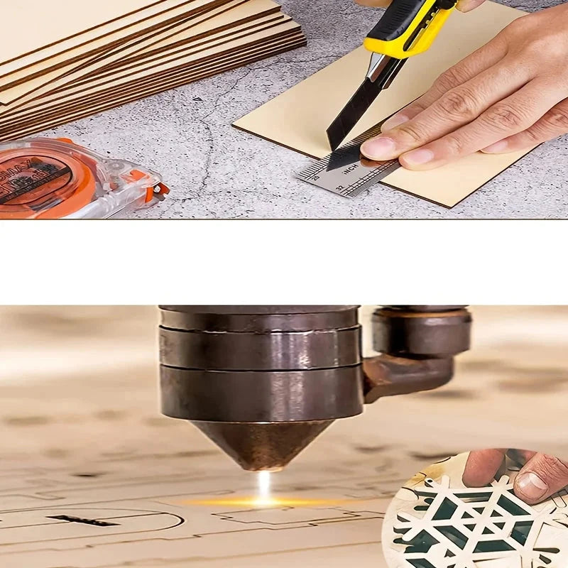 4Pcs/8pcs/15Pcs 6X4in/15X10cm Rectangle Unfinished Wood Sheets for Crafts House Aircraft Ship Boat Arts, DIY Wooden Econic Blanks