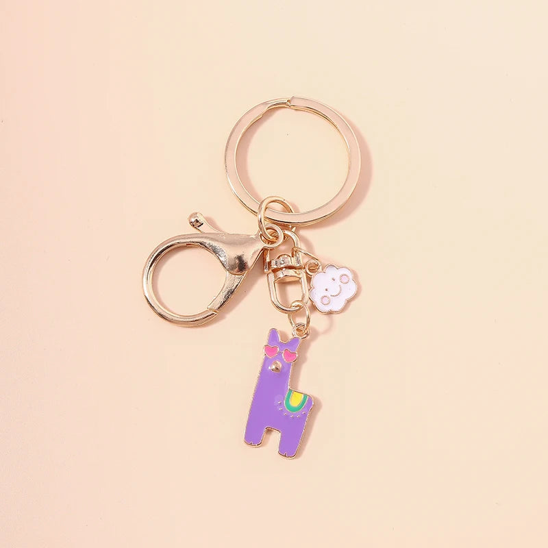 New Colorful Rainbow Keychains for Car Key Souvenir Gift for Women Men DIY Handbag Pendants Hanging Key Ring Jewelry Accessories Quick Pick Grocers