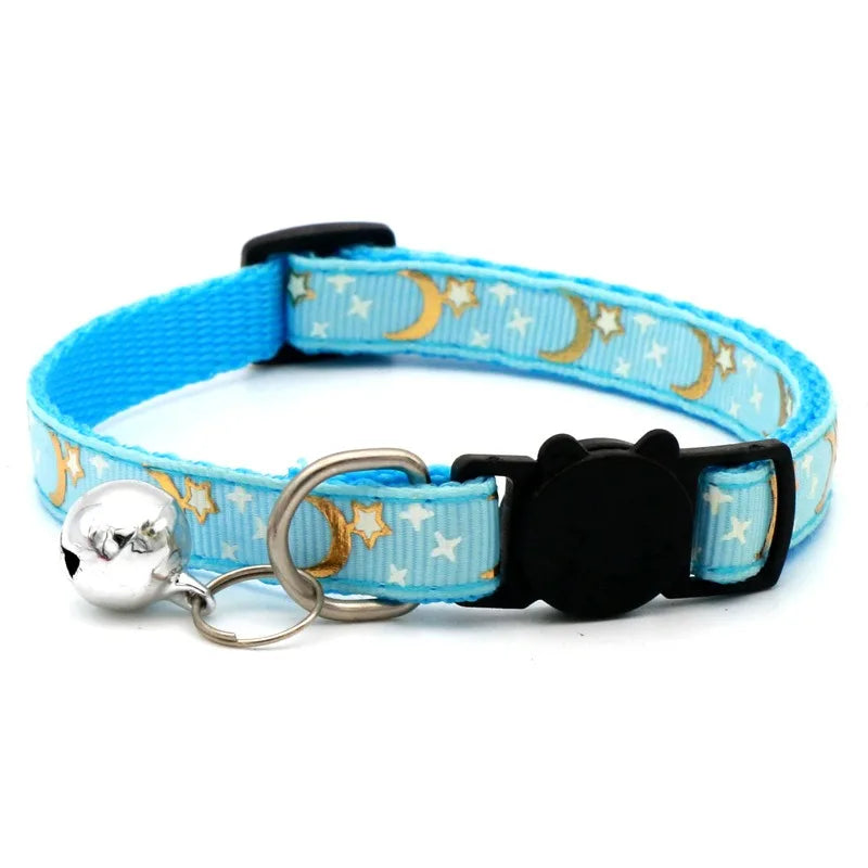 Pet Collar With Bell Cartoon Footprint Colorful Dog Puppy Kitten Collar Adjustable Safety Bell Ring Necklace Pet Accessories Econic Blanks