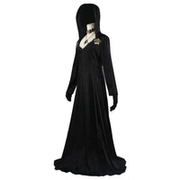 In Stock Moth Lady Evil Cosplay Fantasia Village Vampire Lady Dimitrescu Costume Women Black Dress Halloween Carnival Party Suit Quick Pick Grocers