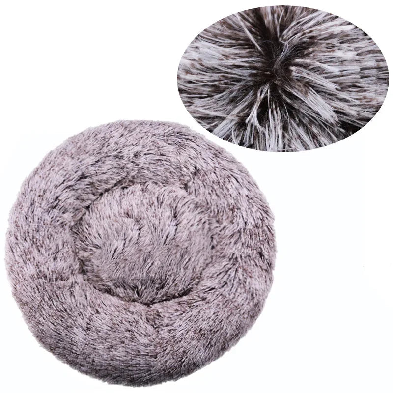 40-90cm 6 Sizes Round Pet Bed for Large Dog Bed Super Soft Cat Bed Plush Dog House for Medium Dog House Winter Warm Sleeping Quick Pick Grocers