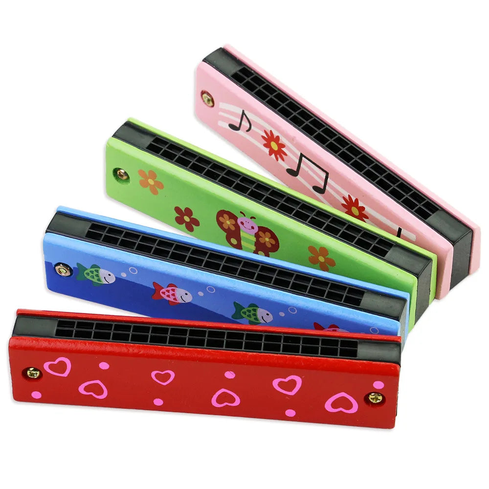 1pc/2/4pcs Children Wooden Harmonica Musical Instrument Toys Music Teaching Aids Puzzle Early Education Kindergarten Beginners Econic Blanks