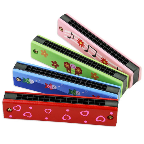 1pc/2/4pcs Children Wooden Harmonica Musical Instrument Toys Music Teaching Aids Puzzle Early Education Kindergarten Beginners Econic Blanks