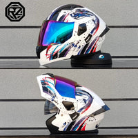 ORZ Personalised Motorcycle Full Face Helmet Men Women Fashion Dual Lens Helmets Motocross Racing Modular Flip Up Casco Moto Quick Pick Grocers