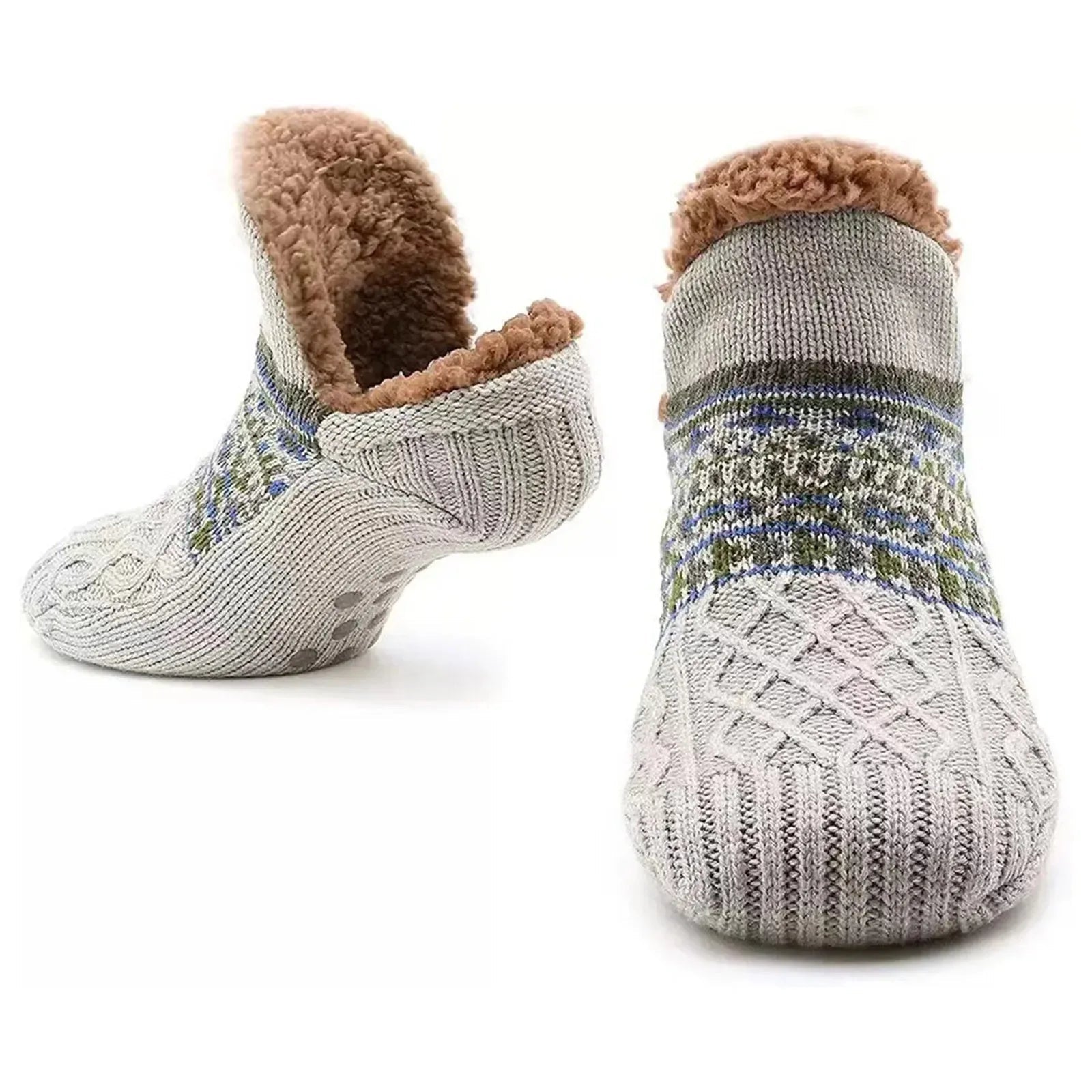 Super Warm Winter Non-slip Floor Socks Women Men Snow Socks Sleep Carpet Socks Slippers Socks Women Velvet Boot Unsiex Home Wear Quick Pick Grocers