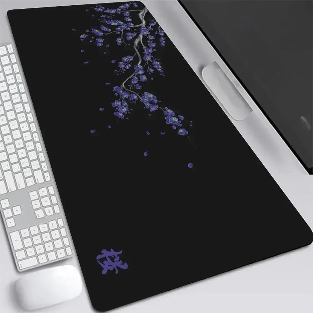 Japan Cherry Blossom Mouse Pad XXL Gray Laptops Gaming Deskmat Sakura Mousepad Anime Office Carpet Gamer Keyboard Computer Desks Quick Pick Grocers