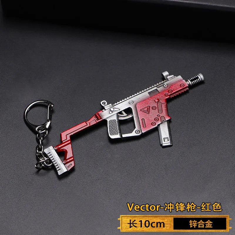 1pc Toy Gun Keychain, Alloy Toy Gun Model Pendant Car Key Chain Car Key Ring Gift For Men Boys Quick Pick Grocers