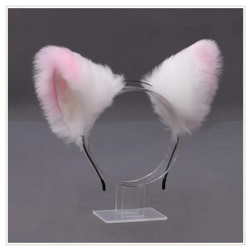 Lolita Animal Cat Fox Ear Hair Hoops Cosplay Girls Halloween Anime Headbands Headwear Hair Accessories Quick Pick Grocers