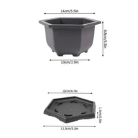 Rectangular Flowerpots Plastic Bonsai Plants Pot Square for Flower Balcony Garden Yard Landscape Bonsai Pot Trays Home Decor Quick Pick Grocers