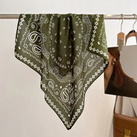 Spring/Summer 70cm Cashew Print Square Scarf Women’s Breathable Imitation Silk Bandanna Luxury Female Neckerchief Fashion Hijab Quick Pick Grocers