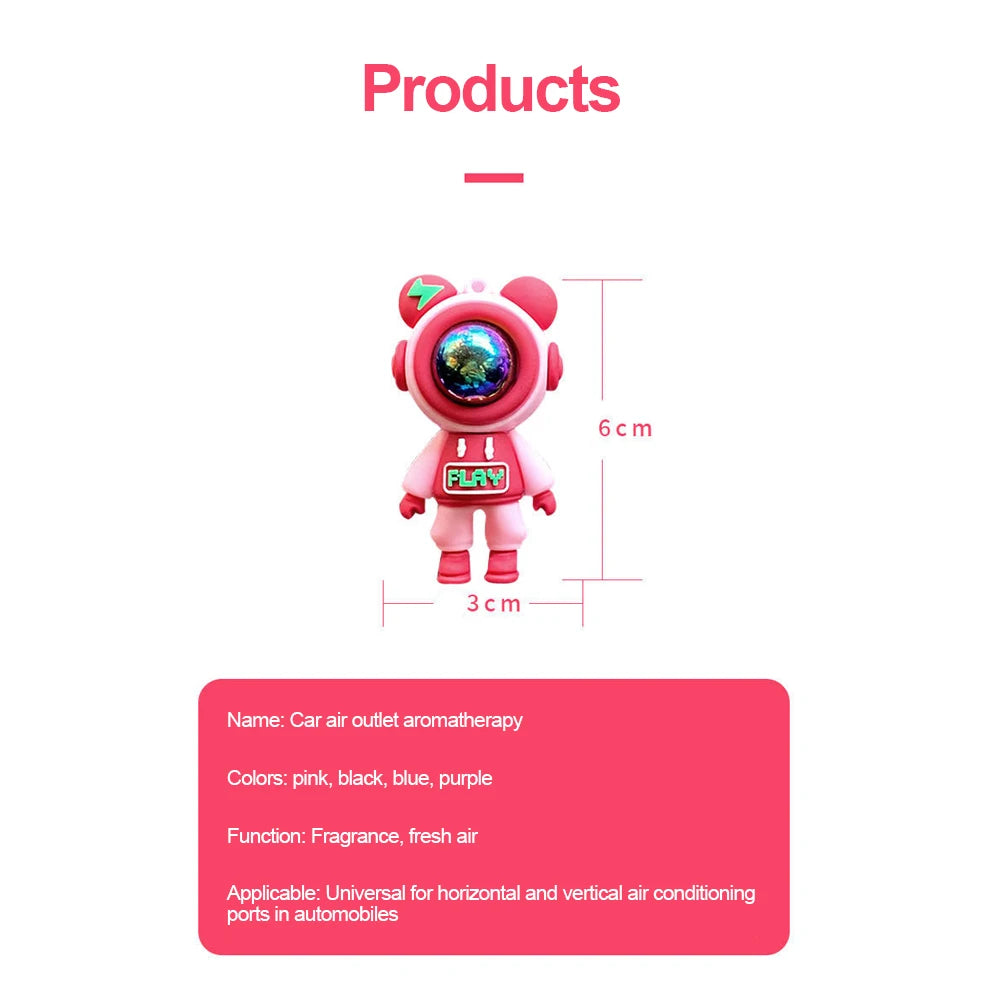 Cute Astronaut Figurines Ornaments Decoration Car Aromatherapy Air Freshener Air Vent Fragrance Interior Perfume Diffuser