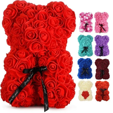 2026 Artificial Flower Eternal Rose Teddy Bear for 520 Mom Mother's Day Birthday Valentine's Day Anniversary Gifts & Decorations Quick Pick Grocers