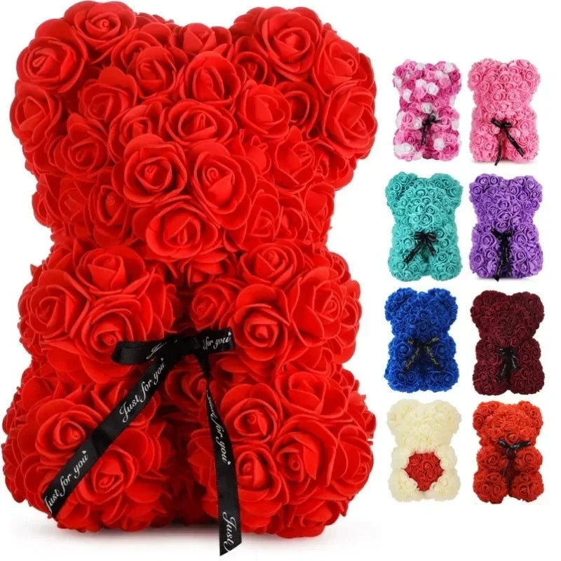 2026 Artificial Flower Eternal Rose Teddy Bear for 520 Mom Mother's Day Birthday Valentine's Day Anniversary Gifts & Decorations Quick Pick Grocers
