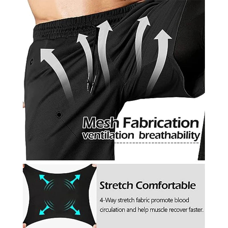 Men's Sport Pants 2 in1 Training Athletic Tracksuits Sportswear Workout Male Jogging Trousers Gym Fitness Running Pants Men Econic Blanks