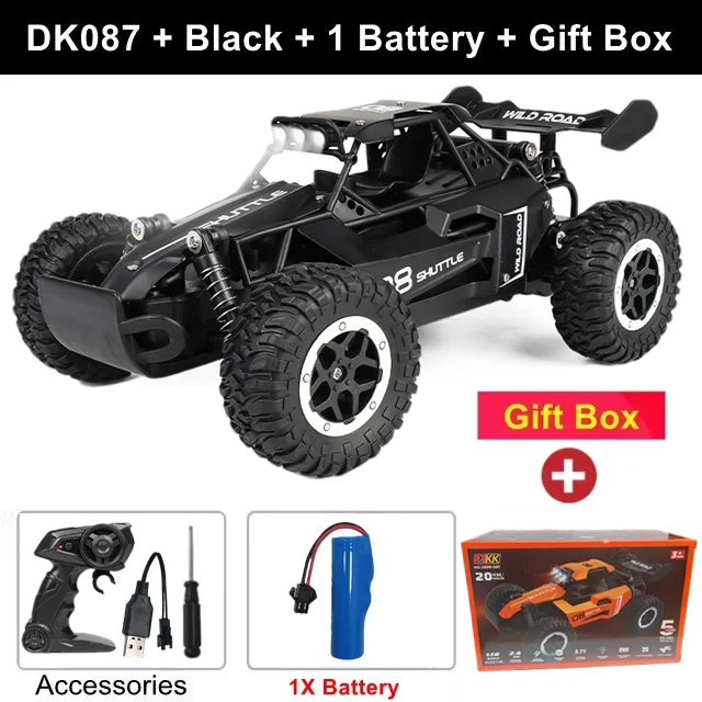 Remote Control Car RC Drift Racing 1:16 Vehicle Off Road Alloy 2.4G Radio High-Speed Trucks With LED Light Climbing Gift Kid Toy Econic Blanks