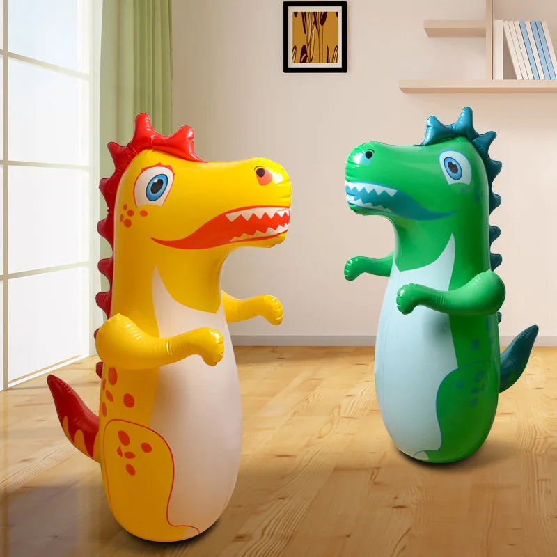 Children Adult Tumbler Boxing Inflatable Standing Punching Bag Boys Dinosaur Sport Toys Kids Activity Outdoors Game Gift Quick Pick Grocers