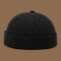 Autumn and winter corduroy brimless casual hat, personalized yuppie hat, men's and women's striped velvet melon skin hat Quick Pick Grocers