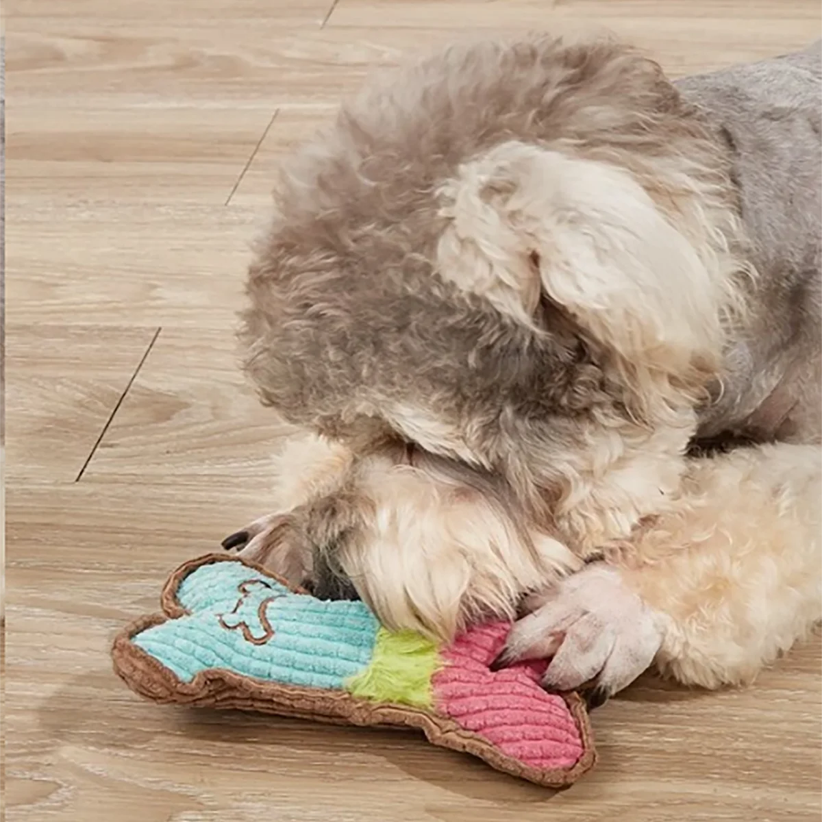 1pc Dog Squeaky Toys, Bones Plush Dogs Chew Toy for Small Medium Breed Puppy Aggressive Chewer Pets Puppy Playing Cleaning Teeth Econic Blanks
