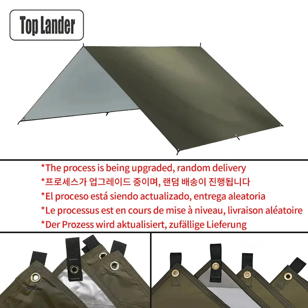 4x4m 5x3m 4x3m 3x3m Ultralight Waterproof Tarp Tent Large Camping Awning Sun Shelter Garden Canopy Outdoor Beach Shade Hiking Econic Blanks