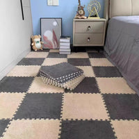 10Pcs 30*30CM Creative Plush Puzzle Foam Floor Mat Puzzle Carpet Warm Playmat Interlocking Exercise Tiles Fluffy Area Rugs Quick Pick Grocers