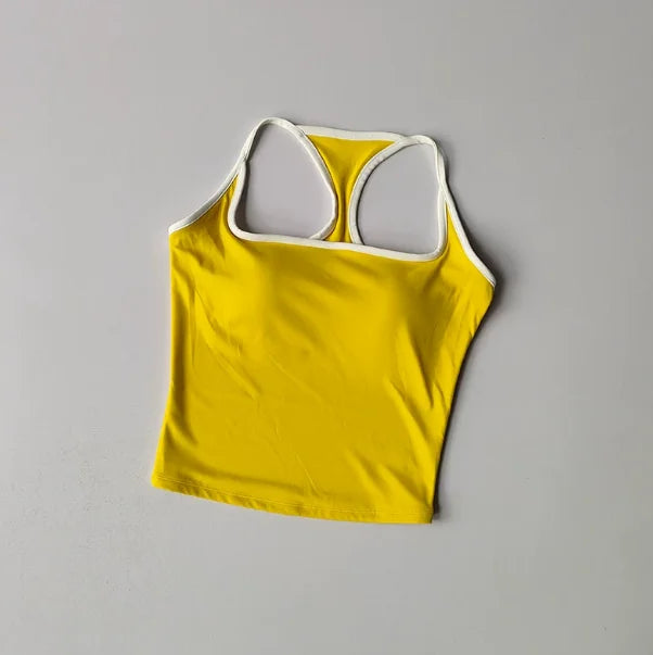 Sports and Fitness Vest with Chest Pad Summer Shockproof Beauty Back Nude Feeling Suit Pilates Training Yoga Top Yoga Clothing Quick Pick Grocers