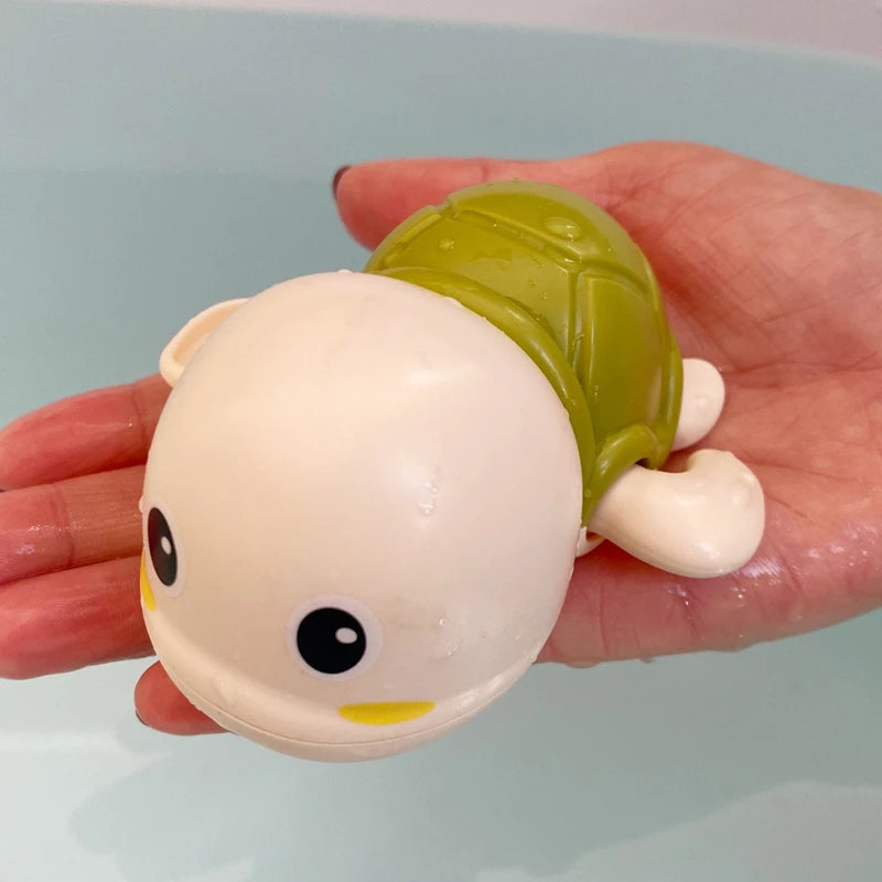 Baby Bath Toys Bathing Cute Swimming Turtle Whale Pool Beach Classic Chain Clockwork Water Toy For Kids Water Playing Toys Quick Pick Grocers
