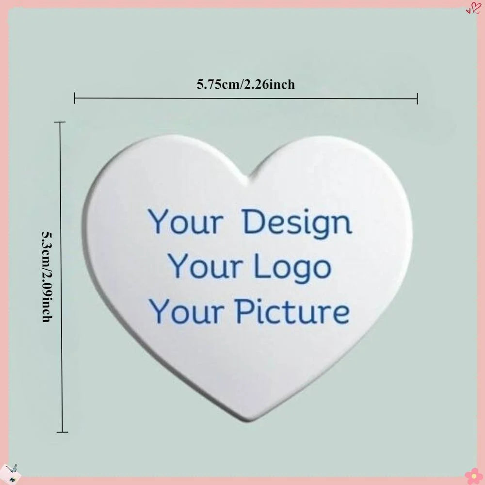 Customized Personalized Heart-Shaped Tin Badges With Text Designs And Logo Printing A Perfect Gift For Children And Loved Ones Quick Pick Grocers