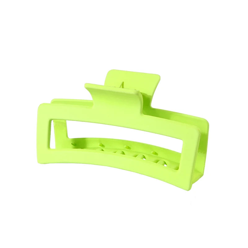 Fashion 13CM Oversized Solid Color Square Frosted Hair Shark Clip Headdress Hair Accessories Suitable For Women Girls Thick Hair Quick Pick Grocers