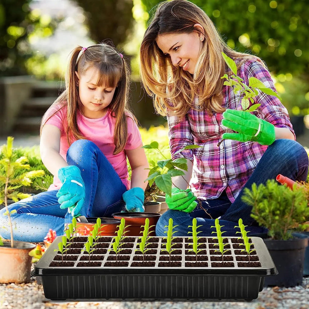 1 Set, Seed Starter Trays With 2 Long Strip Grow Lights, 40 Cells Seed Starter Kit With Humidity Dome For Home Gardene Quick Pick Grocers