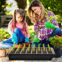 1 Set, Seed Starter Trays With 2 Long Strip Grow Lights, 40 Cells Seed Starter Kit With Humidity Dome For Home Gardene Quick Pick Grocers