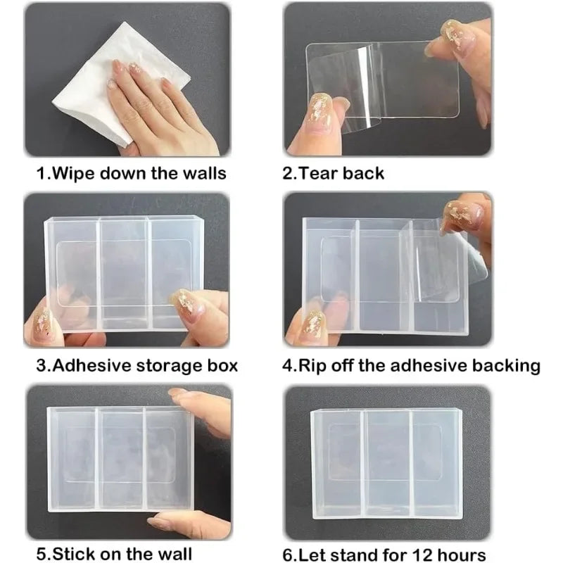 Mini Storage Box 3-Grid Plastic Makeup Brush Lipstick Storage Multi-Functional Desk Organizer for Home Kitchen Bathroom Econic Blanks