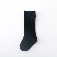Lawadka 0-5Years Kids Boys Girls Socks Cotton Solid Striped Soft Baby Knee Long Children's Socks School Sport Baby Sock 12 Color Quick Pick Grocers